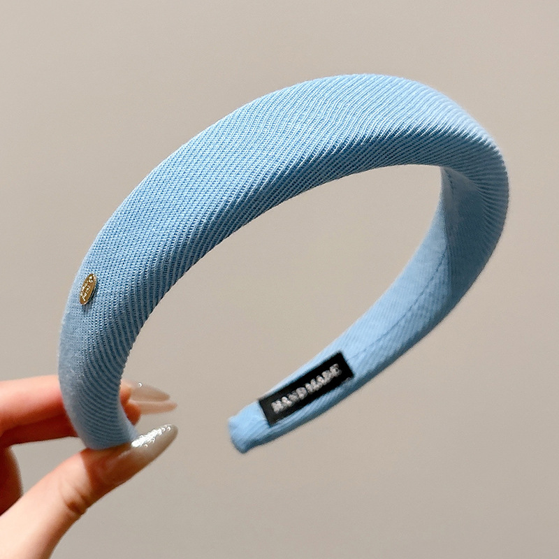 6 # Bando Spons Kain Biru-2.5cm
