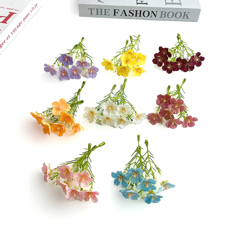 Simulated Baby's Breath Flower Garland DIY Hairpin Flower Accessories Fan Face Stickers Photography Props Home Decoration