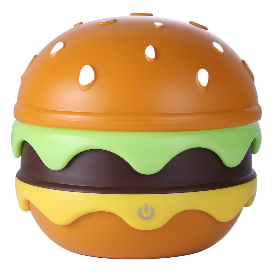 Lámpara de Noche en Forma de Hamburguesa, Almacenamiento y Luz de Escritura, Soporte Telescópico