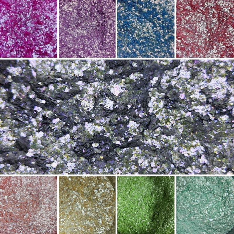 工艺品云母粉滴胶珠光粉碎片多彩极光幻彩粉环氧树脂胶耐溶剂闪粉