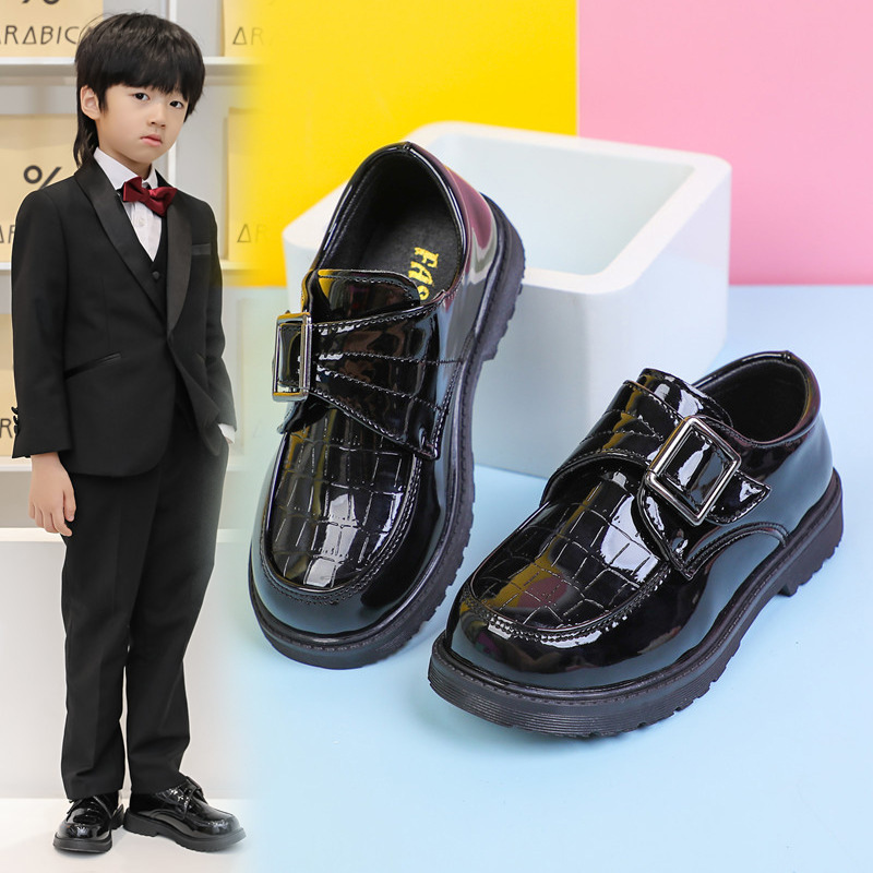 Boys' Leather Shoes Spring and Autumn 2026 New Children's Soft-Soled Black Shoes for Older Kids, British Style Dress Shoes for Elementary School Students, Performance Shoes