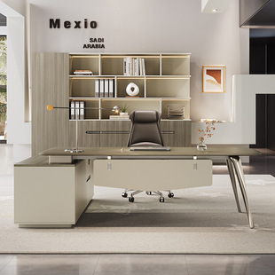 Office Desk Simple Modern Manager Office Furniture Table Single Computer Desk President Desk and Chair Supervisor Desk