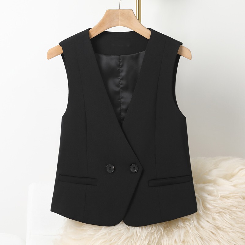 Women's Short Blazer Vest for Spring and Autumn 2026, Fashionable and Stylish Outerwear with a Unique Design