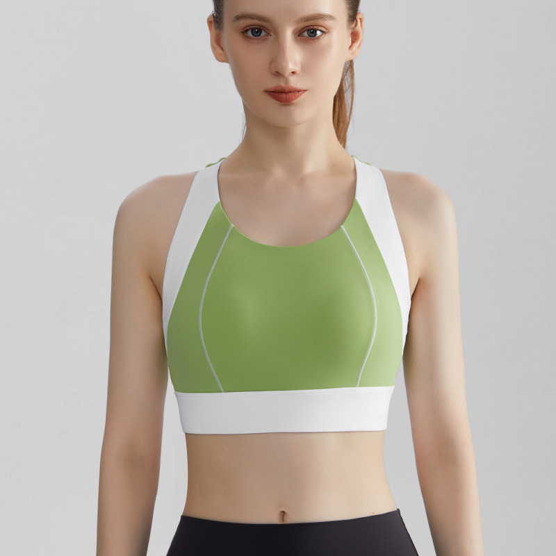 Wiman ropa interior deportiva de contraste de color una taza fija de alta resistencia antichoque acondicionamiento físico running chaleco de yoga