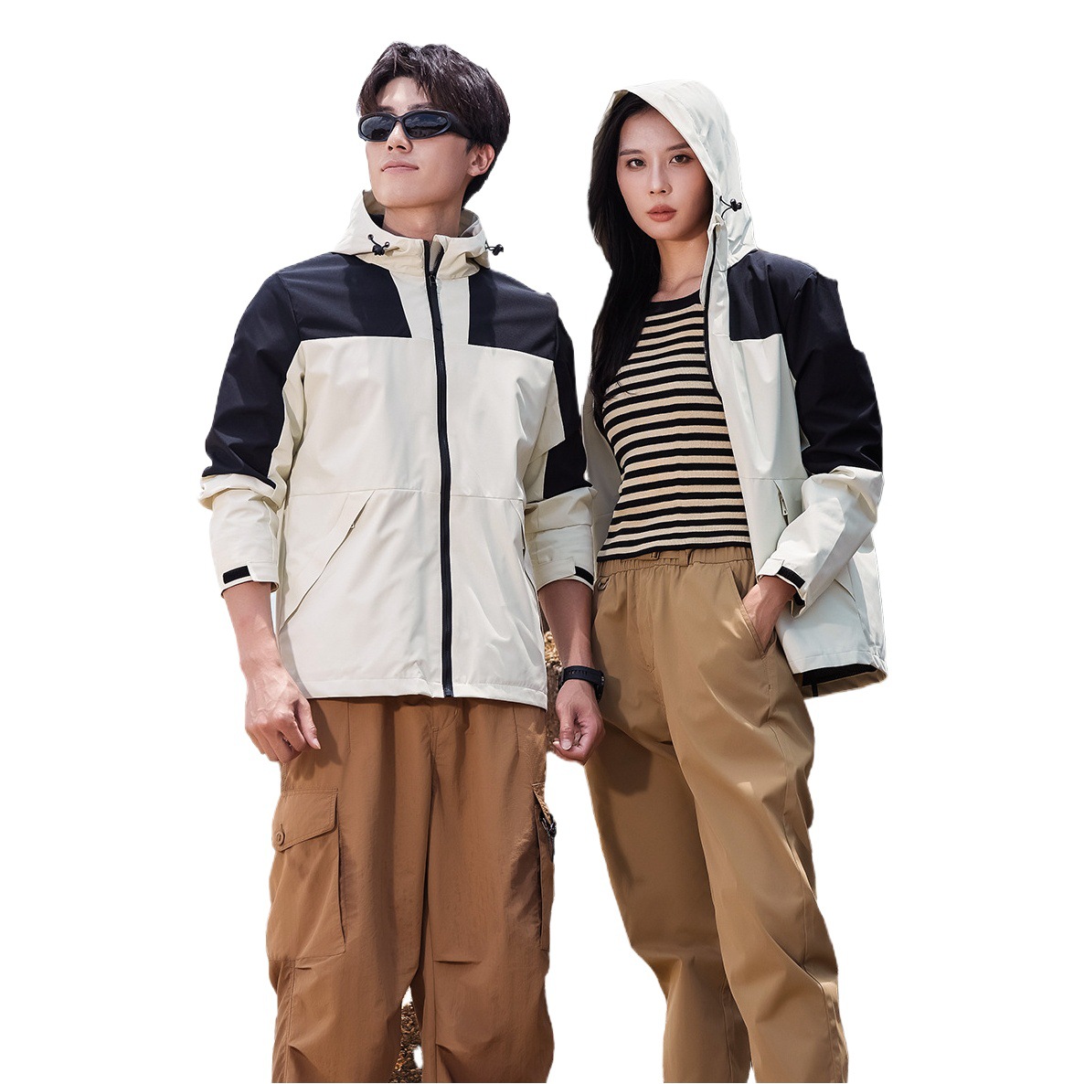 Niaojia Soft Shell Three-In-One Jacket Custom Logo Team Outdoor Waterproof Mountaineering Clothing Windbreaker Jacket Work Clothes