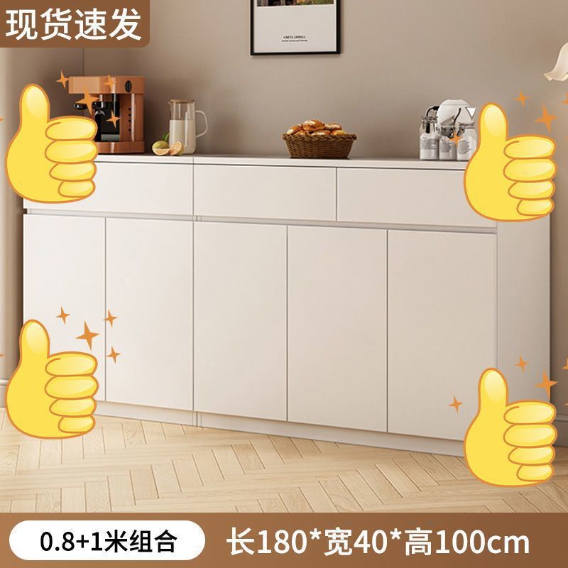 サイドボード壁一体型収納キャビネットキッチンキャビネット食器棚ホームバルコニークリームスタイルリビングルームティーキャビネット|undefined