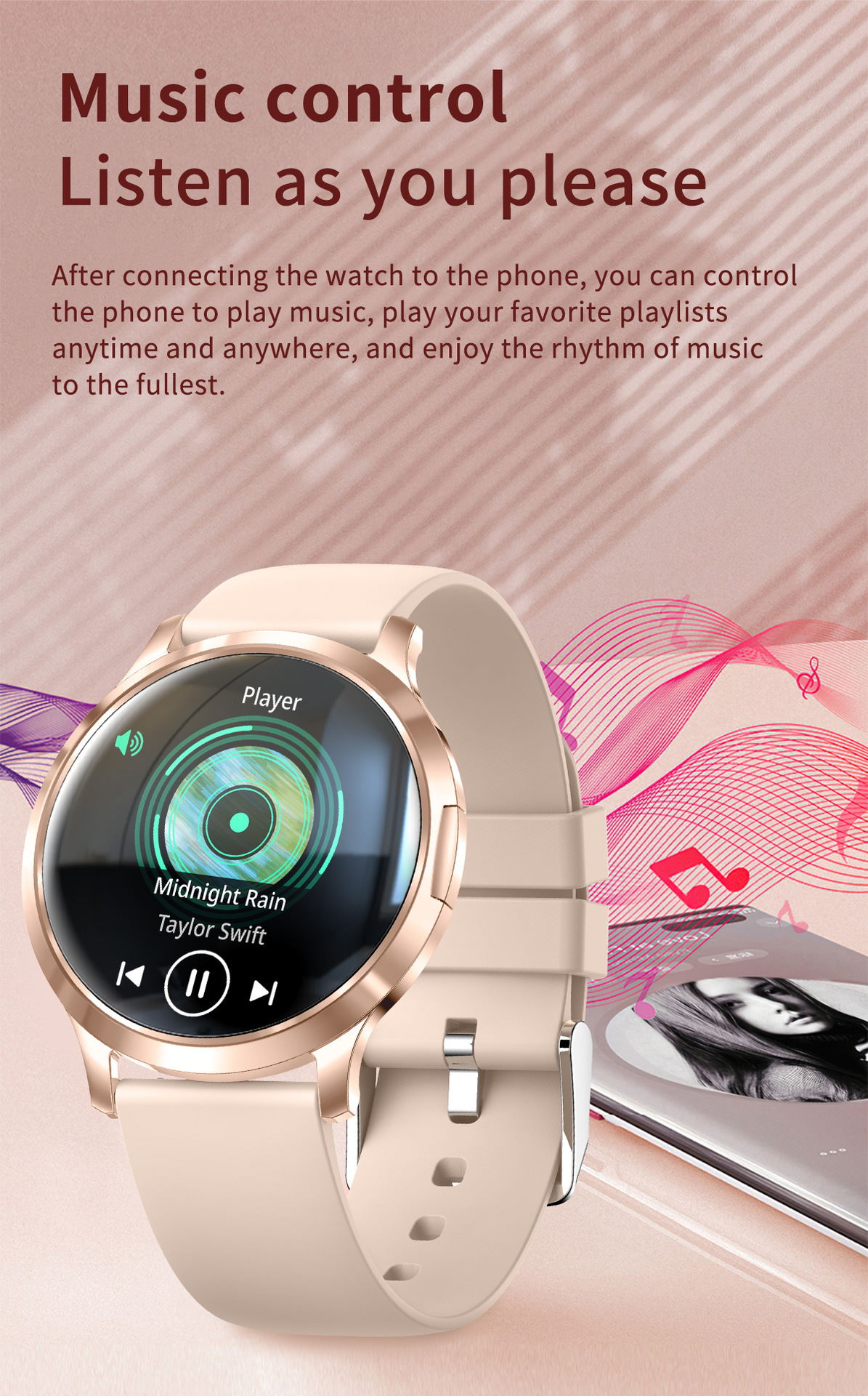 Smartwatch With Calling Function Heart Rate And Blood Pressure_voghion.com
