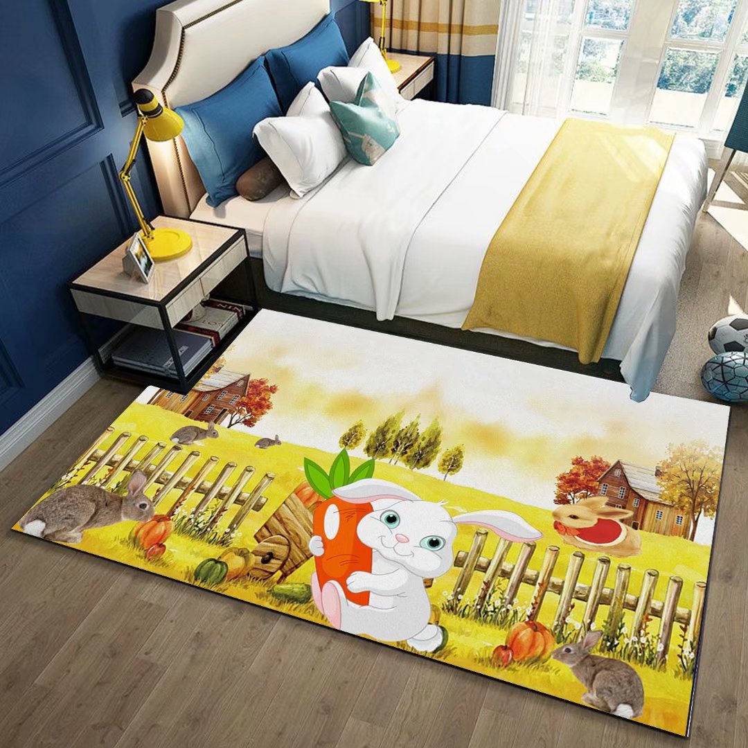 Alfombra para niños juego de rompecabezas tablero de ajedrez rejilla rayuela alfombra de piso dormitorio de dibujos animados tatami ventana Bahía creativa manta de noche