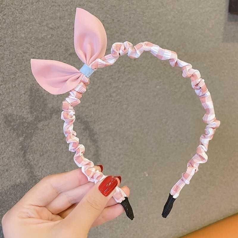 儿童发箍清新褶皱小女孩夏季发捆小号防滑压发发卡公主蝴蝶结头箍|undefined