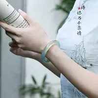 Аутентичный нефритовый браслет для женщин, ледяной изумрудный халцедон, агатовый масляный зеленый нефритовый браслет, модный подарок в молодом стиле для подруги