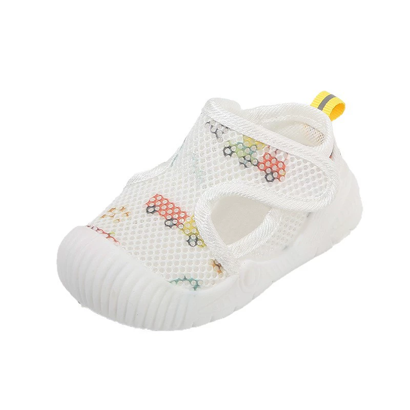 Summer children's breathable soft non-slip footwear for early age with velcro