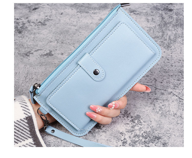 All Seasons Season Women's Gender Women's Solid Color Pu Leather Zipper Wallets