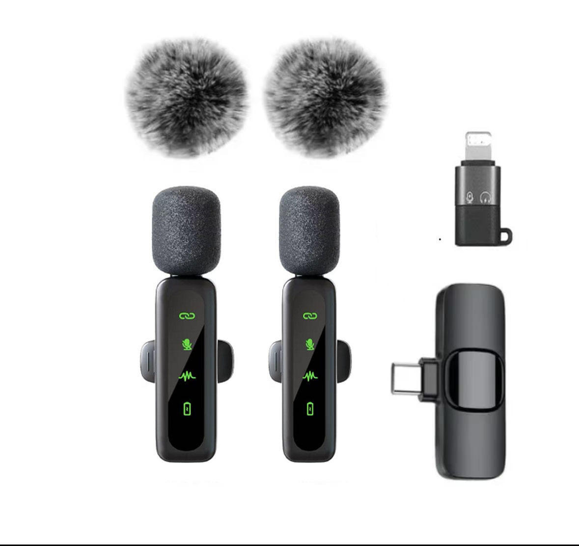 Nuevo micrófono de collar inalámbrico, micrófono L6, micrófono, uno para dos, Bluetooth inteligente, reducción de ruido, clip de collar de reverberación, micrófono