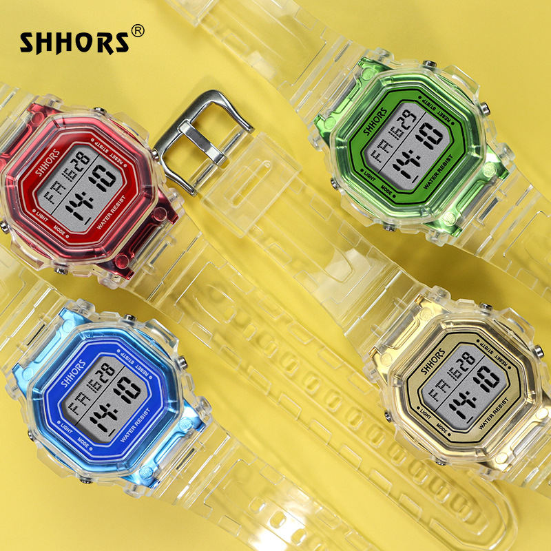 SHHORS Electronic transparent universal watch for men and women