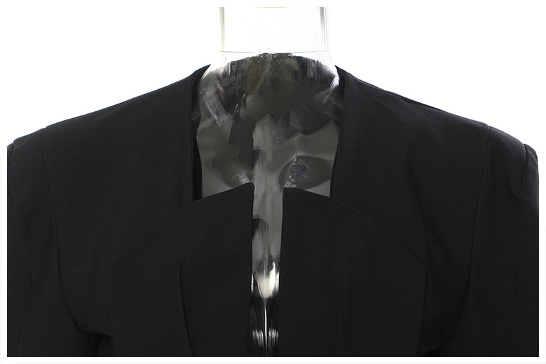 Office Side Waist Baring Slim Fit Exquisite Cut Personality Fashionable Jacket
