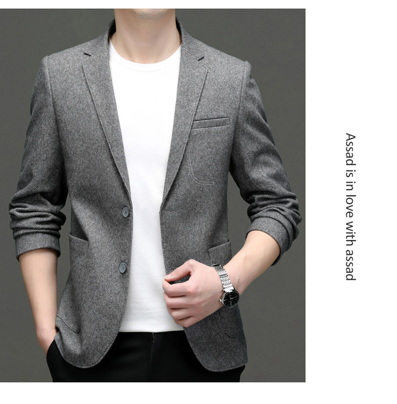 Áo vest nam dáng ôm phối len mỏng chống nhăn kiểu Hàn — Vàng ngỗng, Xám trung tính chi tiết 27
