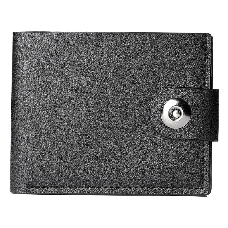 Men's Fashion short button wallet multi-card casual wallet horizontal cross-border Men's wallet factory in stock direct sales
