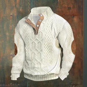 秋冬新款跨境卫衣3D数码印花立领男士街头潮流带扣polo卫衣厂家直