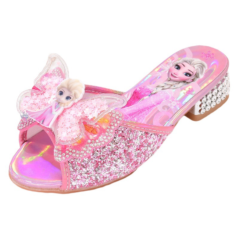 Zapatillas de tacón alto para niñas Aisha zapatos de cristal para niños lindos de moda de verano pequeña princesa niña Zapatillas Nuevo