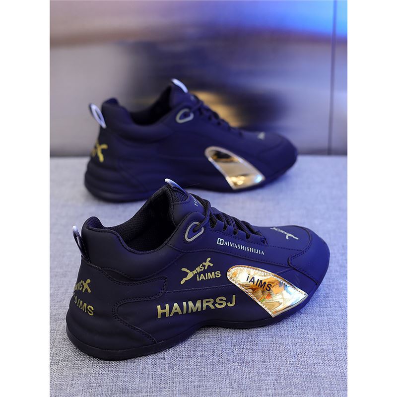 Genuine Leather Deodorant Men's and Women's 2025 Spring & Fall New Men's and Women's Same Style Dad Shoes Casual Sports Lightweight Running Shoes