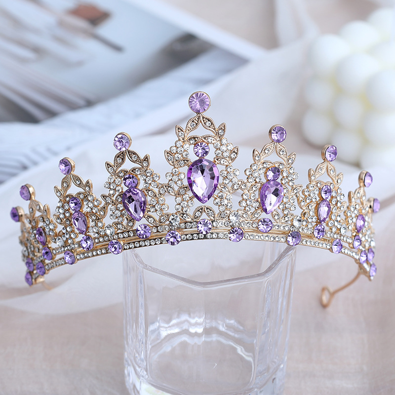 Los niños corona pastel tocado cristal accesorios para el cabello corona chica cumpleaños rendimiento diadema princesa vestido accesorios al por mayor