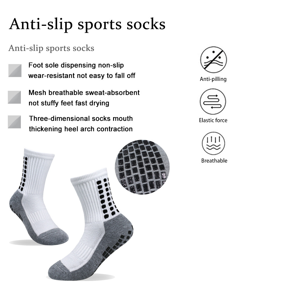 Atmungsaktive, rutschfeste Fußballsocken für Teenager und Kinder – Dicke, gepolsterte Sohle mit Grip – Perfekt für Fußball, Yoga und andere Sportarten (Größe 33–39)_voghion.com