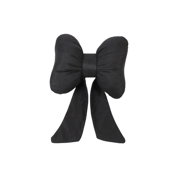 Fine numb bow ribbon head pillow black
