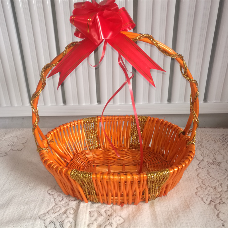Fruit basket, large fruit gift basket, wicker fruit basket, hand-held basket, dance basket, flower basket, vegetable basket, picnic basket