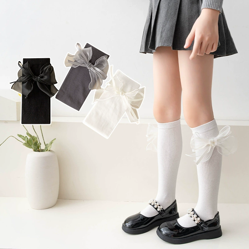 Children's colored thin knee socks for elementary school students, wholesale, autumn