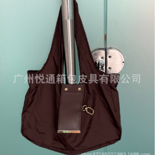 Cross-border direct sales: keychain storage bag, nylon shopping bag, large capacity, convenient, handheld, shoulder bag, eco-friendly bag