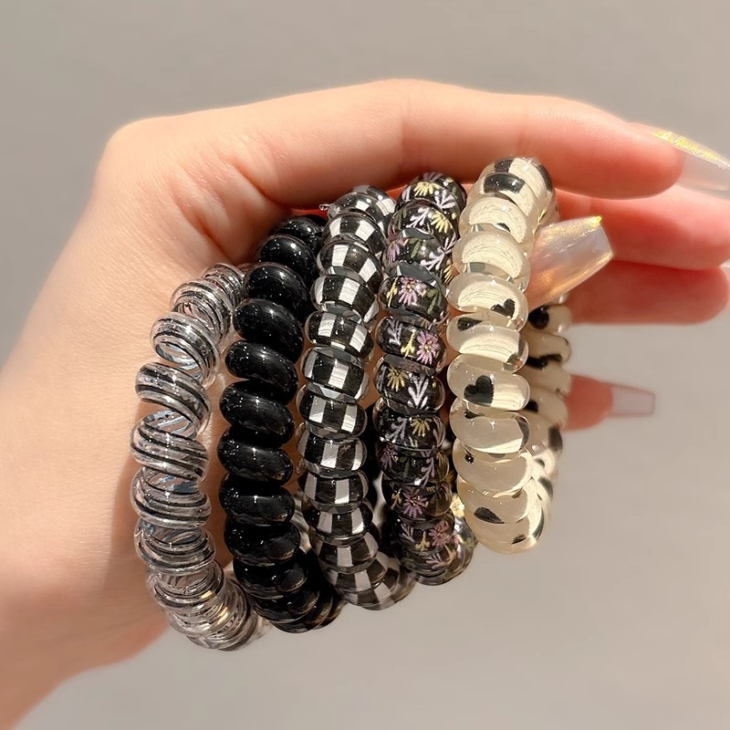 Cabeza de alta belleza cabello de cabello rosa cabello de teléfono anillo de goma banda de goma de alta elasticidad cabello de cabello de cabello