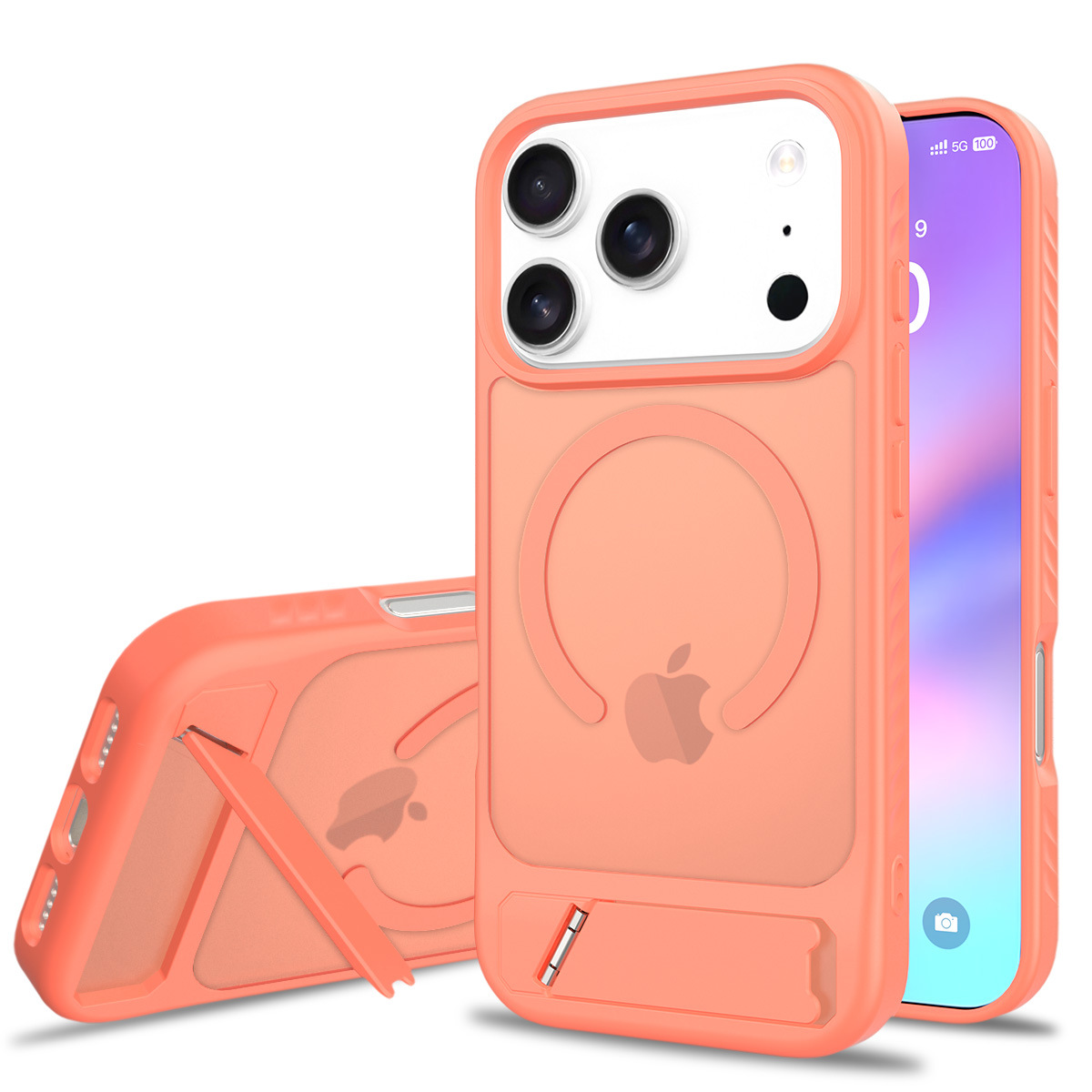 Aplicable a Apple iPhone 17 Pro Fengshang soporte caso de teléfono móvil en forma de soporte incrustado cubierta de absorción magnética 17AIR