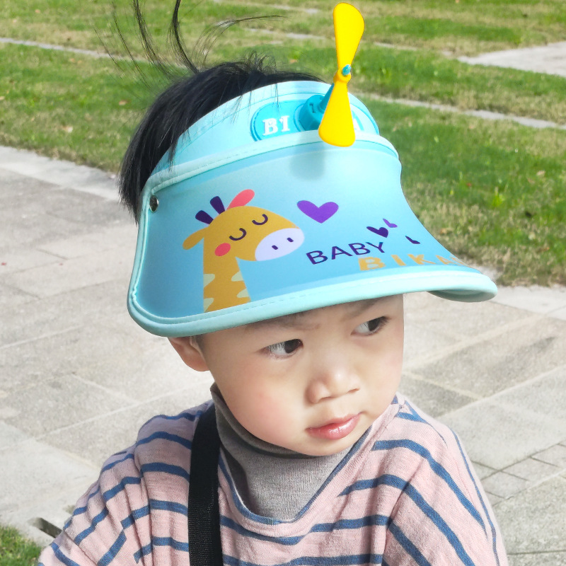夏季新款儿童帽子韩版卡通空顶帽户外运动宝宝防晒遮阳夏天太阳帽