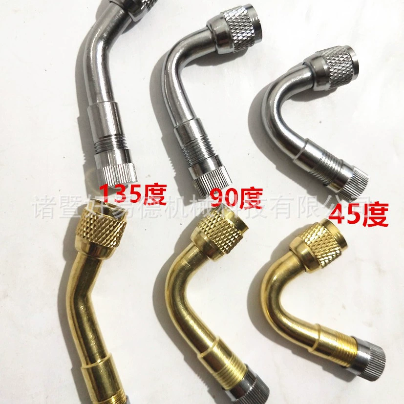 Мотоцикл автомобиль электромобиль латунный клапан металлический удлинитель надувная удлинительная трубка 45 ° 90 ° 135 °