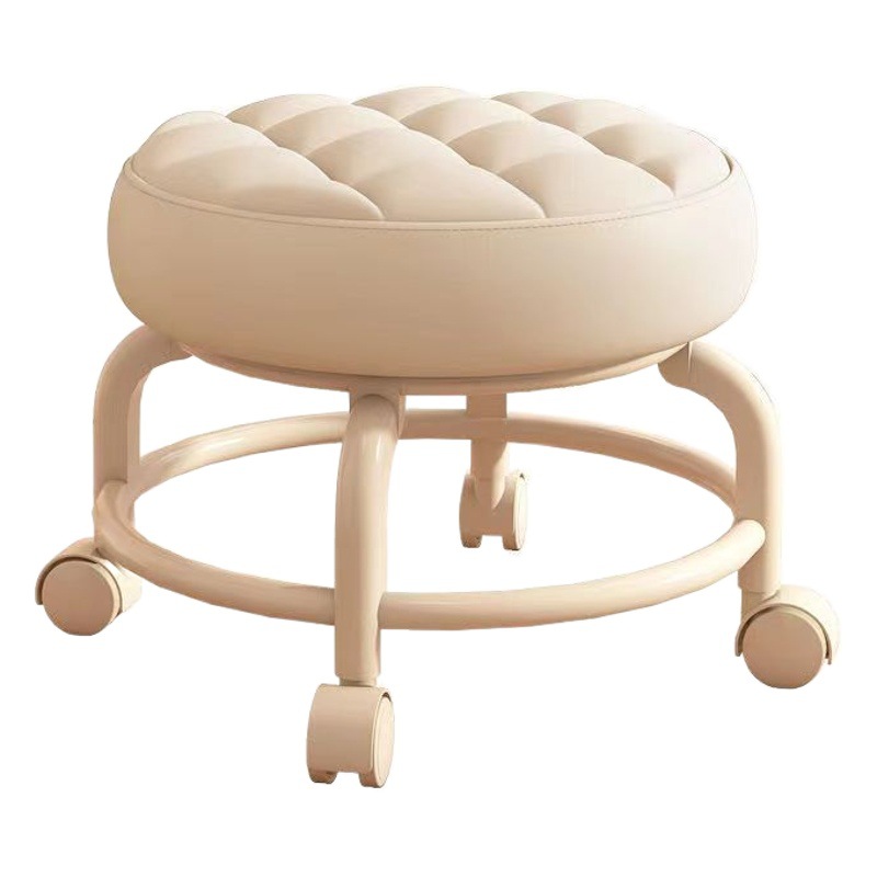 Pulley small stool household wheeled shoe changing stool universal wheel small stool children toddler stool with baby floor cleaning chair