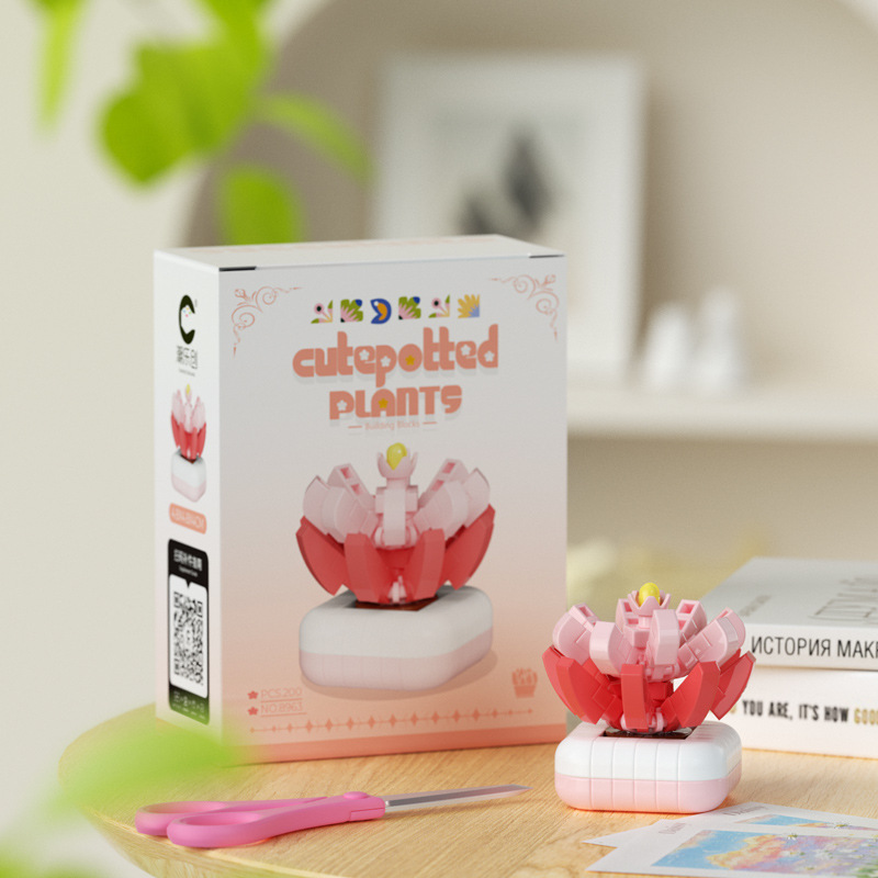 Compatible con Lego en maceta, bloque de construcción inmortal, ramo, girasol, clavel, decoración de mesa, juguetes para niñas ensamblados para niños