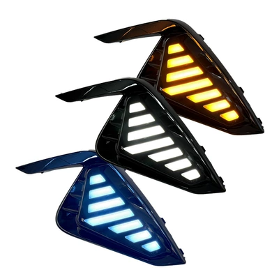 Suitable for 20 JAC Jiayue A5 daytime running lights 21-23 Sihao A5 modified LED daytime running lights fog lights (Gündüz işıqları) - mustang-led-three-color-streamer-daytime-running-lights-one-price