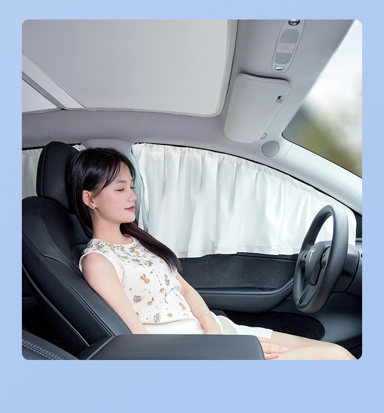Suitable for Tesla Model 3/Y Sunshade, Sun Protection, Heat Insulation, Interior Modification Parts, Sun Visor, Special Car Accessories