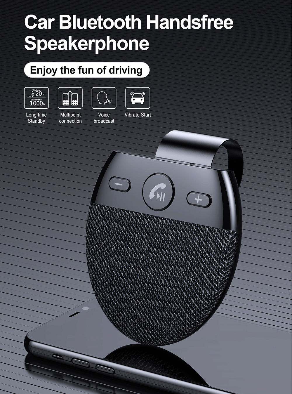 Cross-Border New Sp11 Car Bluetooth Hands-Free Automatic Switching Siri Voice Control Sun Visor Car Hands-Free