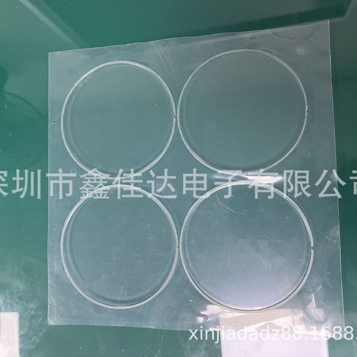 手机无线充透明PC镜片面板  大圆高光边透明片 尺寸可按要求做