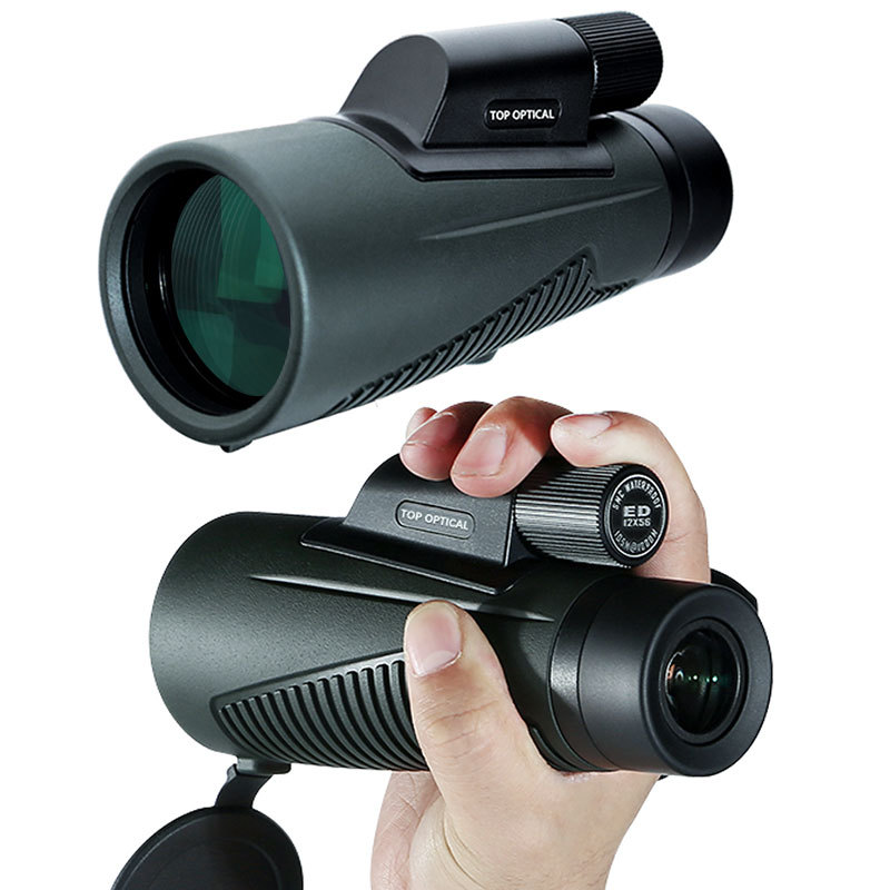 跨境批发12X50ED高倍高清夜视望远镜户外手机通用多用单筒望远镜