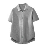 ZF8121-3D宽松通勤衬衫cleanfit潮牌T恤美式排扣针织短袖，男装针织衫/毛衣，星座614