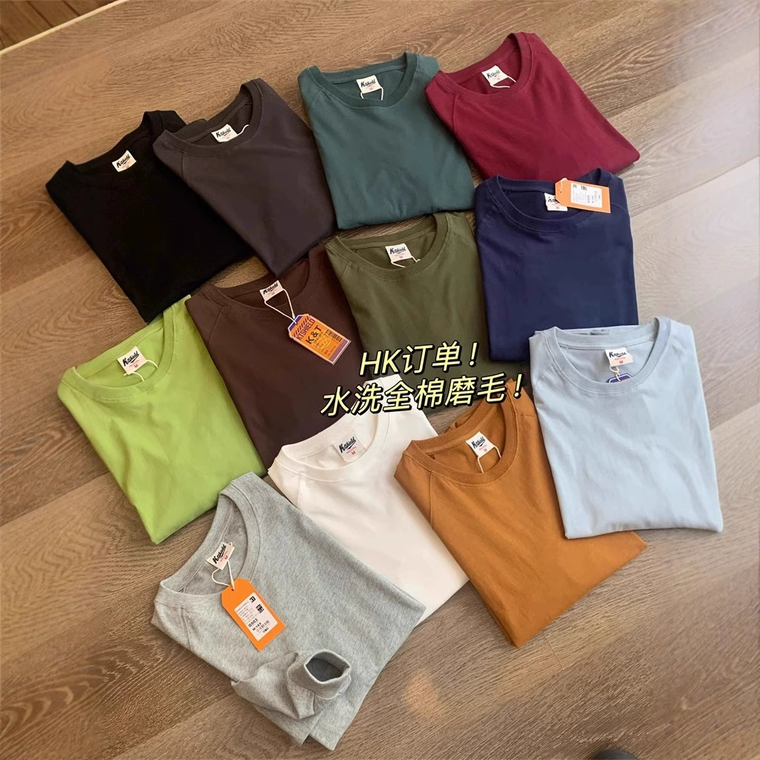 Подвесная карта 499! Заказ HK! Вымойте все хлопковое шлифовальные волосы! Футболка с круглым вырезом