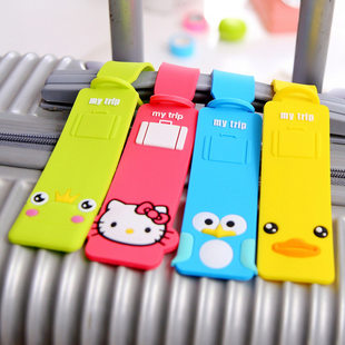 Cartoon cute silicone luggage tag, protective suitcase