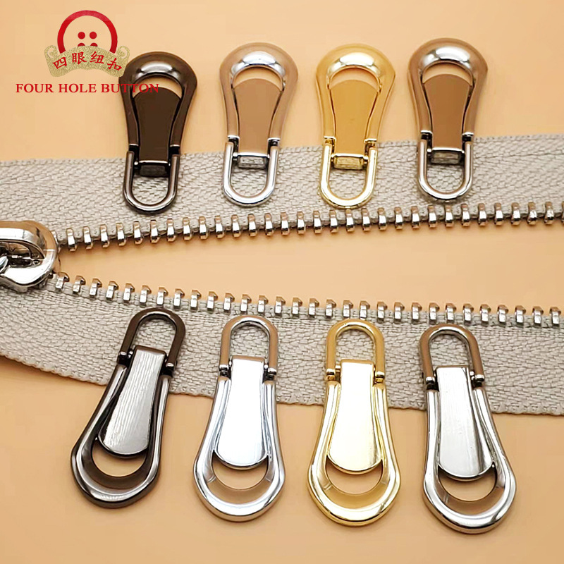Metal removable down jacket with zipper