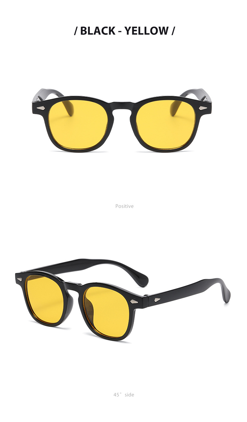 New European And American Retro Round Frame Rice Nail Sunglasses For Men Popular Sunglasses Trendy UV Resistant Sunglasses_voghion.com