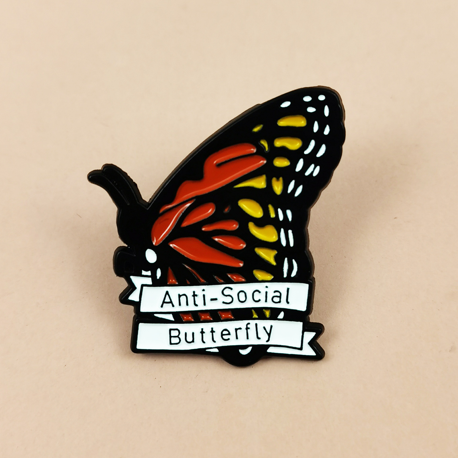 Broche de mariposa de dibujos animados transfronterizos, vestido de niña, cuello, collar, accesorios, adornos simples, pines de insignia image 2