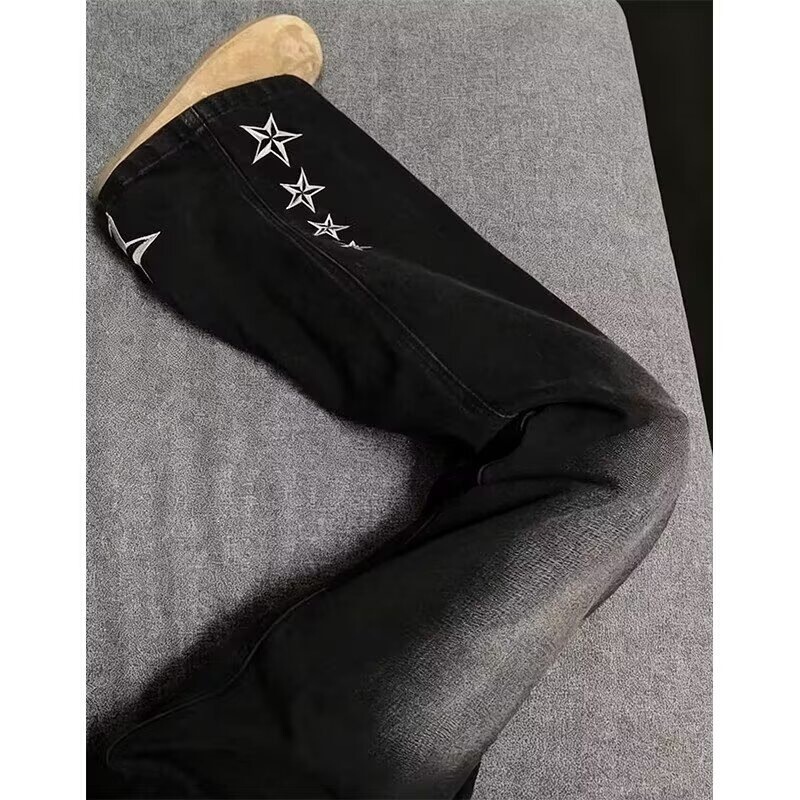 Men's Pants Spring 2026 New Style Youth Long Pants Loose American Style Trendy Junior High School Student Jeans Men's Black