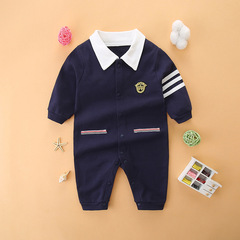Baby and Toddler Unisex Spring and Autumn Long-Sleeve Cotton Cartoon T-shirt Onesie Crawling Suit