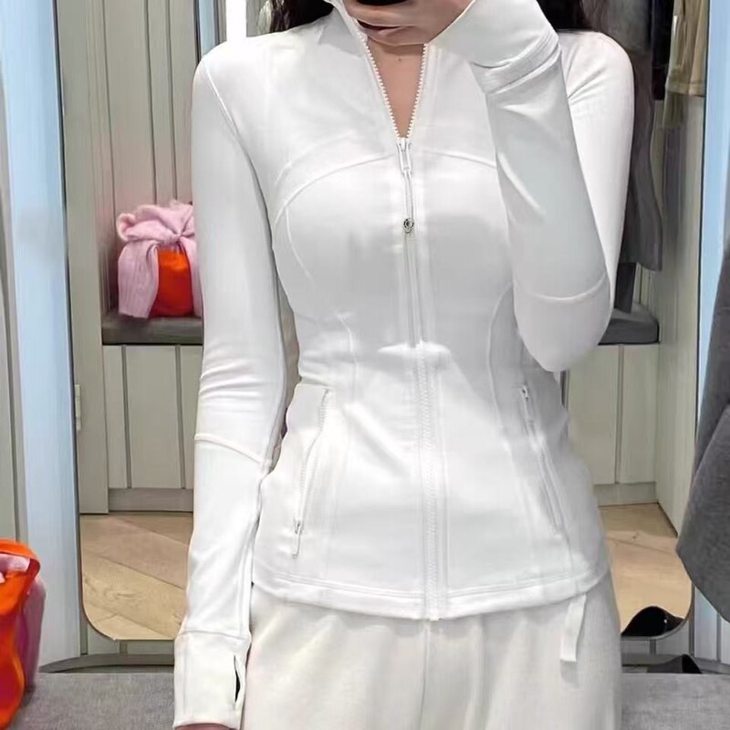 Lulu Original Label Same Style Stand Collar Jacket Define Yoga Wear Coat Slim Fit Top Sports Fitness Running Women's Clothing